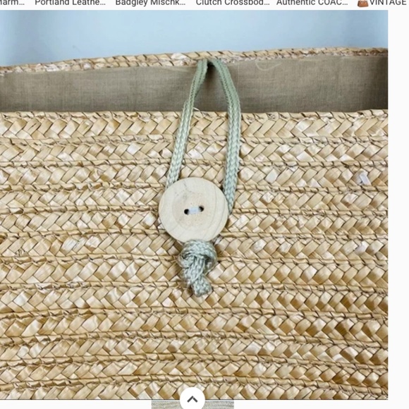 Extra Large Palm Tree Straw Tote - Picture 7 of 7